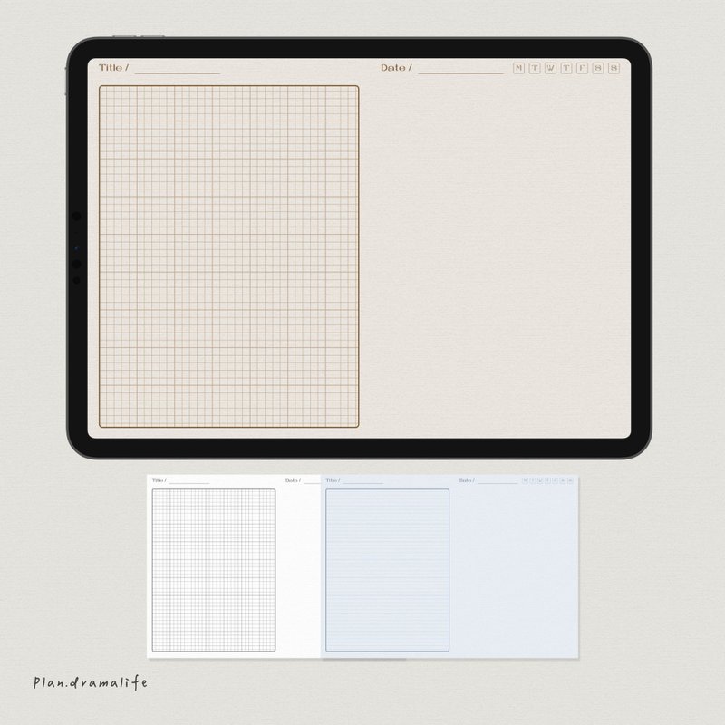 【横型ノートテンプレート】読書計画書 複数フォーマット | - デジタルプランナー - その他の素材 
