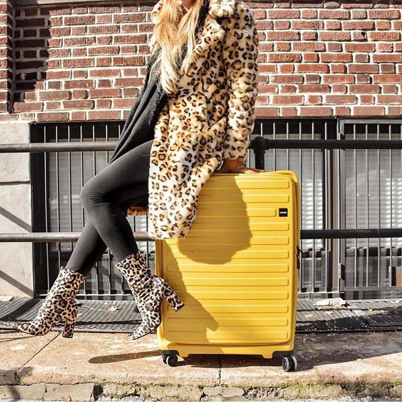 [In stock] [LOJEL] CUBO 30-inch front-loading expandable anti-theft zipper suitcase mustard yellow - Luggage & Luggage Covers - Plastic Yellow