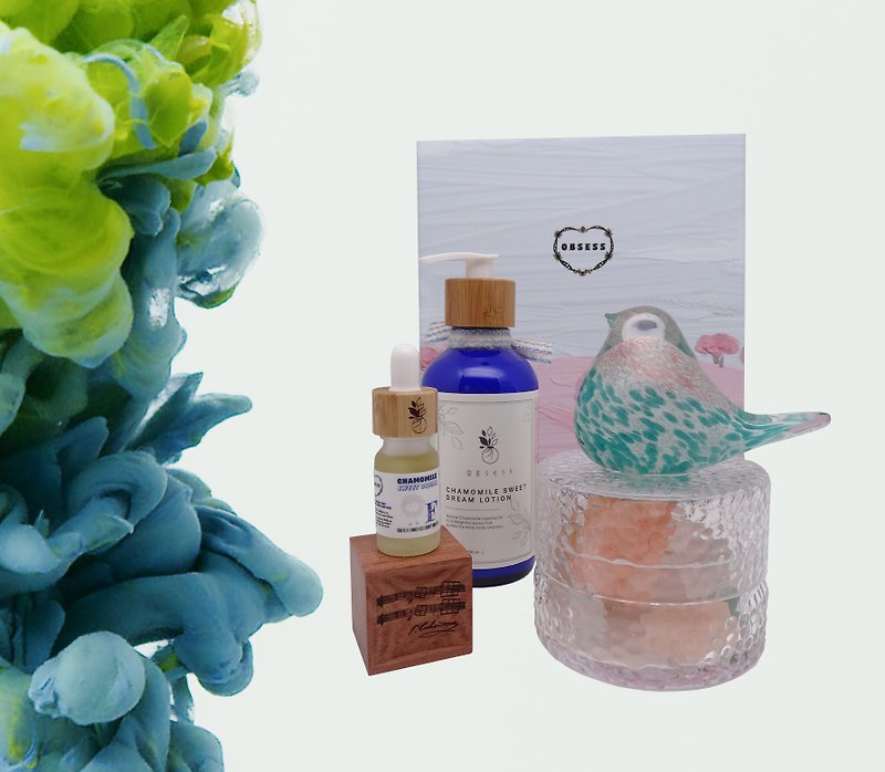 [Filial piety gift box] Sweet Dream chamomile dream fragrance gift box, good sleep, good mood - โลชั่น - น้ำมันหอม สึชมพู