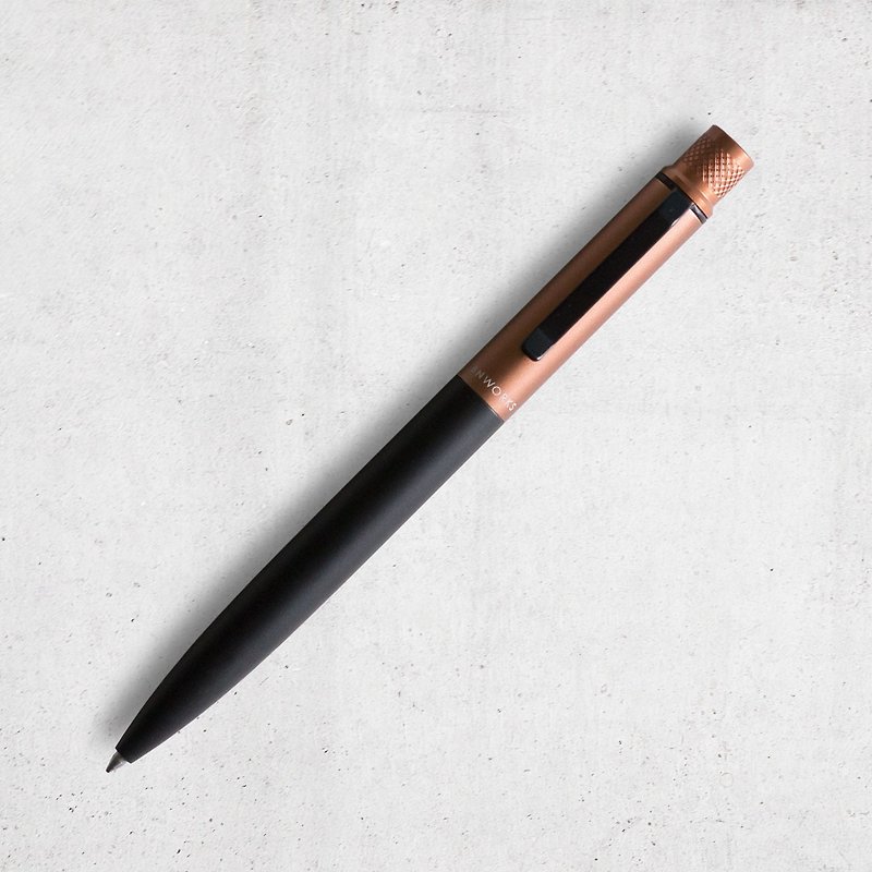 レタリングをカスタマイズした2素材シリーズタッチボールペン（ローズゴールド/ブラック） - 水性ボールペン - 金属 