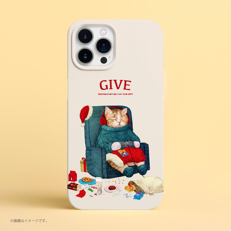 Original Smartphone Case / Santa Cat - Phone Cases - Plastic White