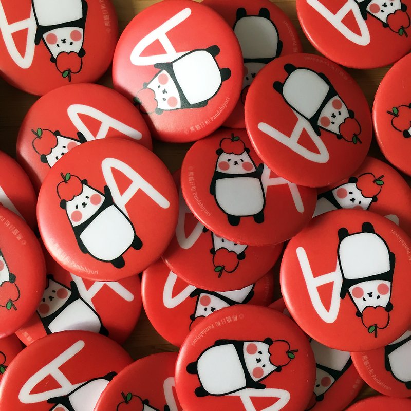 ABC panda small badge - Badges & Pins - Plastic Multicolor