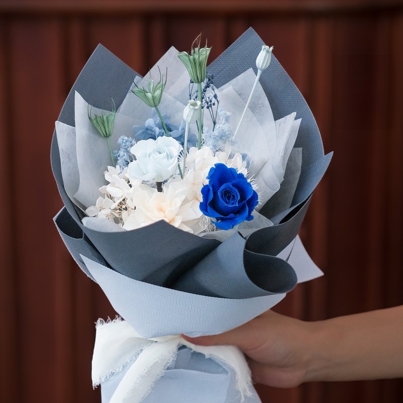 Starry sky blue eternal bouquet, everlasting bouquet, Valentine's Day bouquet, bouquet - Dried Flowers & Bouquets - Plants & Flowers Blue