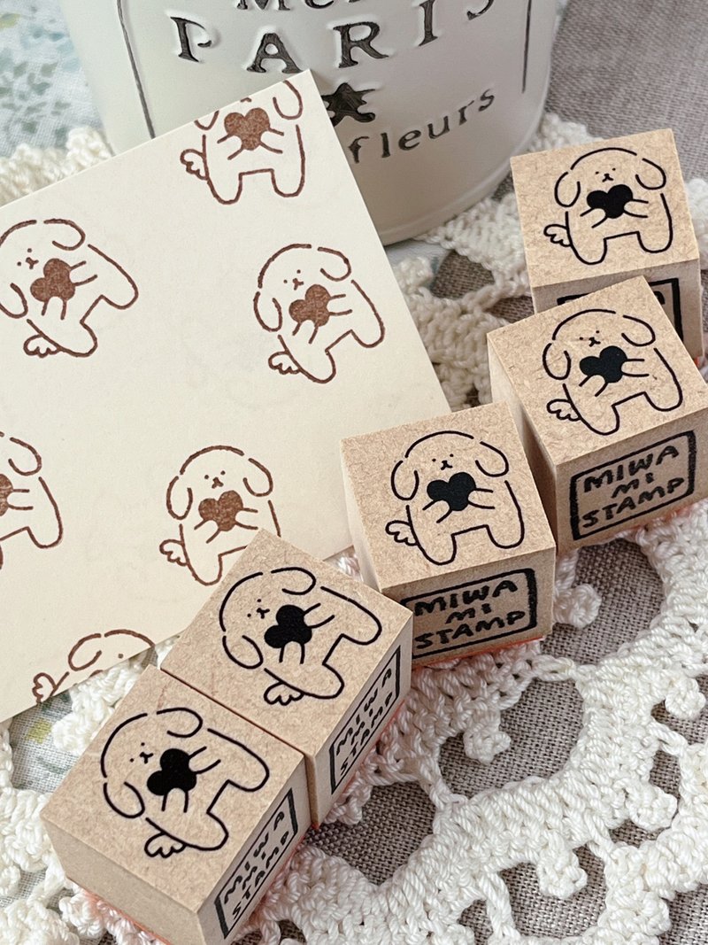 Rubber Stamp: Dog Heart - Stamps & Stamp Pads - Rubber 