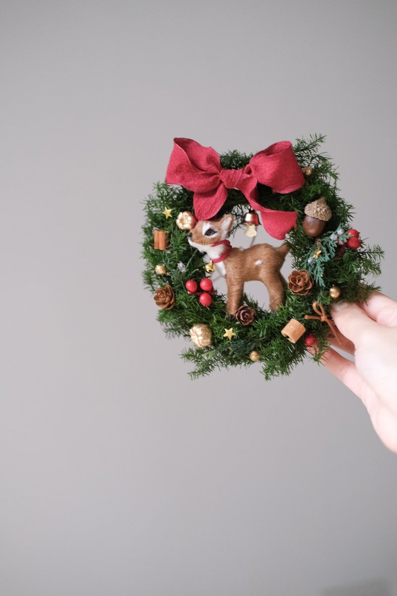 Forest Fawn-Eternal Christmas Wreath - Dried Flowers & Bouquets - Plants & Flowers 