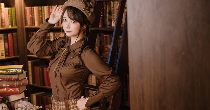 Steampunk Gothic Retro Brown Double Tie Shirt - Women's Shirts - Other Materials Brown