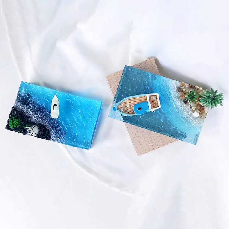 樹脂微場景/迷你海洋海灘手工桌擺 - 裝飾/擺設  - 樹脂 藍色