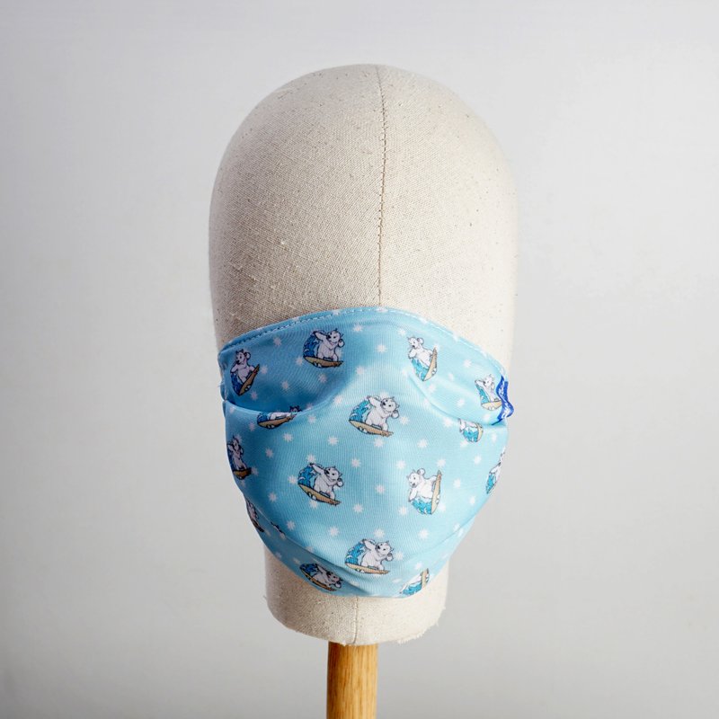 Polar Bear Salo Anti Droplet Fabric MASK layers Dust Protect  1 pc - 口罩/口罩收納套 - 其他材質 白色