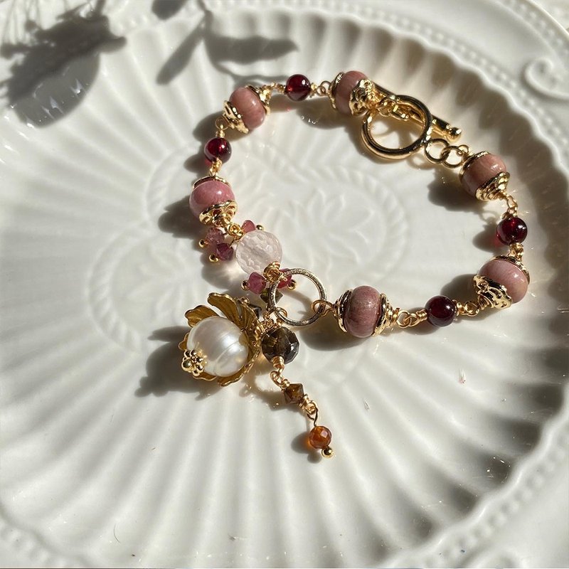 Four Seasons Series (Autumn)-Harvest and Dionysus - Bracelets - Stone Pink