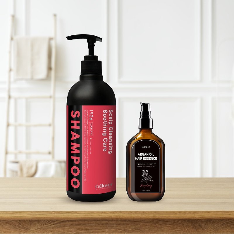 Celluver Great Black Cleansing and Care Set (Hair Nourishment Shampoo 500ml + Rinse-free Hair Oil 100ml) - แชมพู - วัสดุอื่นๆ หลากหลายสี