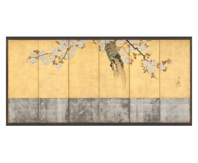 日本琳派・美術掛絵】酒井抱一｜桜図屏風 - ショップ LIGHTO