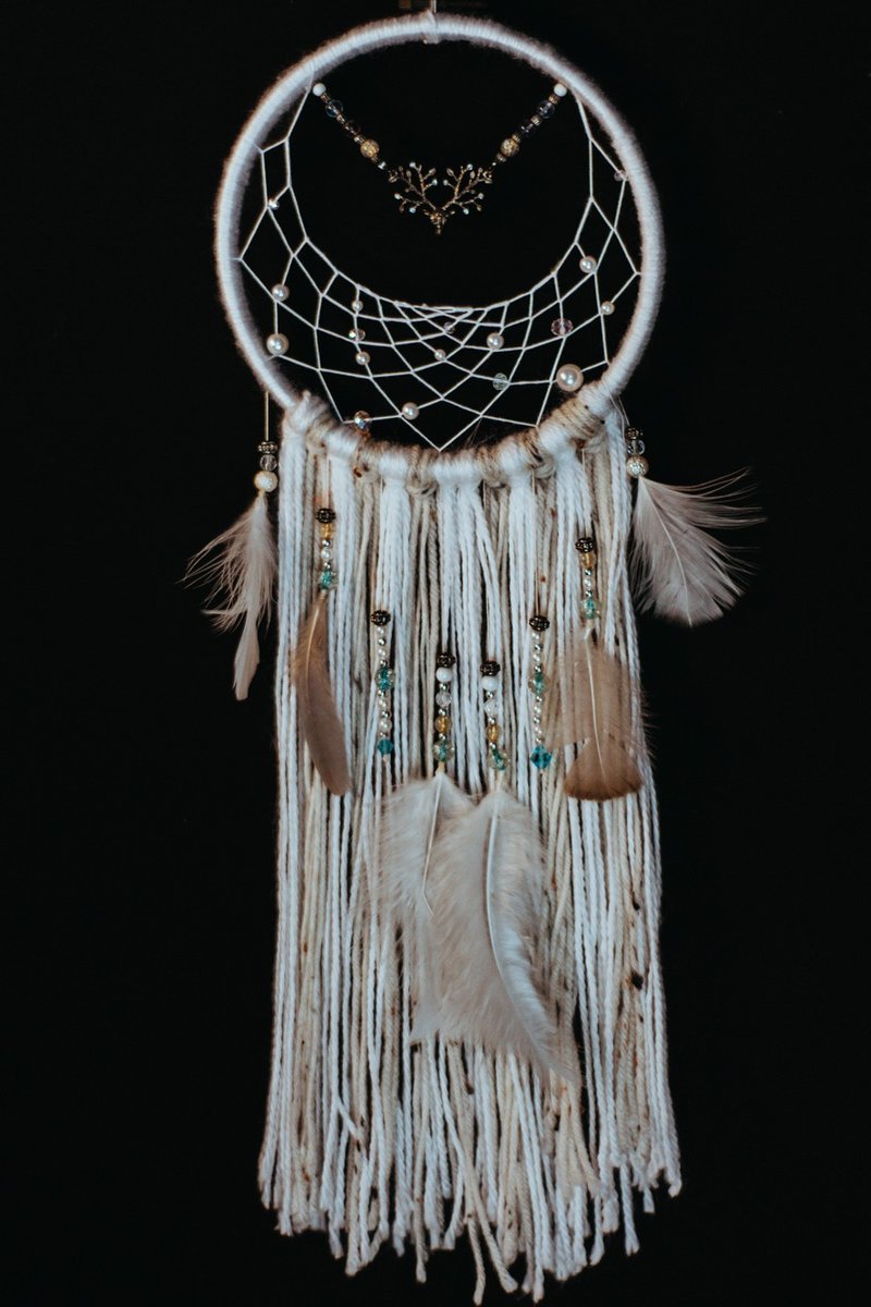 純手工捕夢網 Handmade Dreamcatcher－【雪】 - 裝飾/擺設  - 其他材質 白色