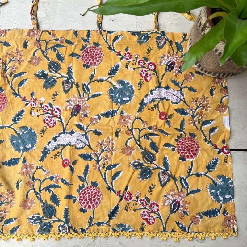 木印小半簾│金芒花  │ - 門簾/門牌 - 棉．麻 