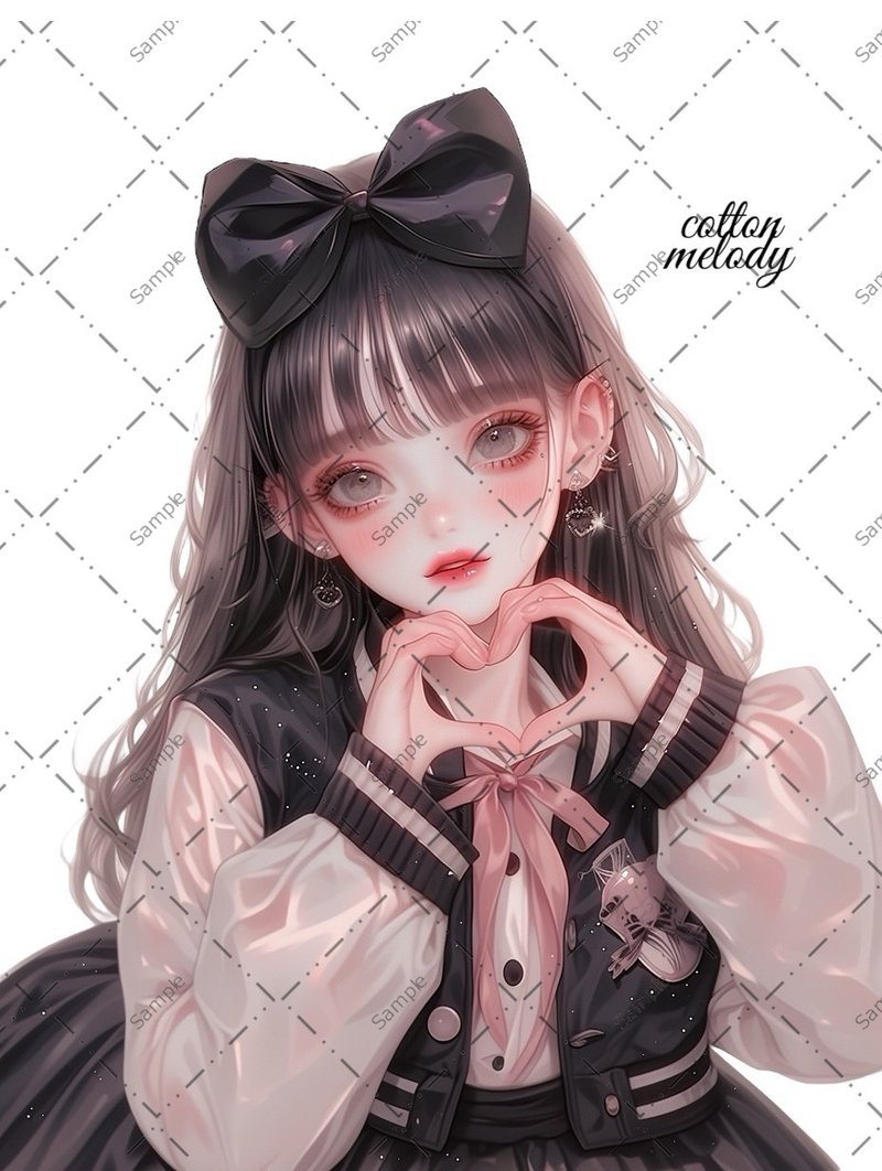 original sticker no.773 人物ステッカー オリジナルステッカー 人物ステッカー 女の子ステッカー オリジナル人物ステッカー - 貼紙 - 紙 