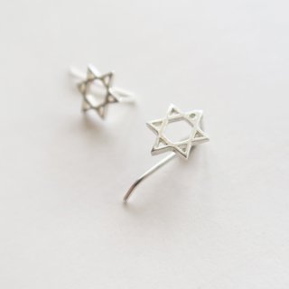925 sterling silver wishing star earrings pair