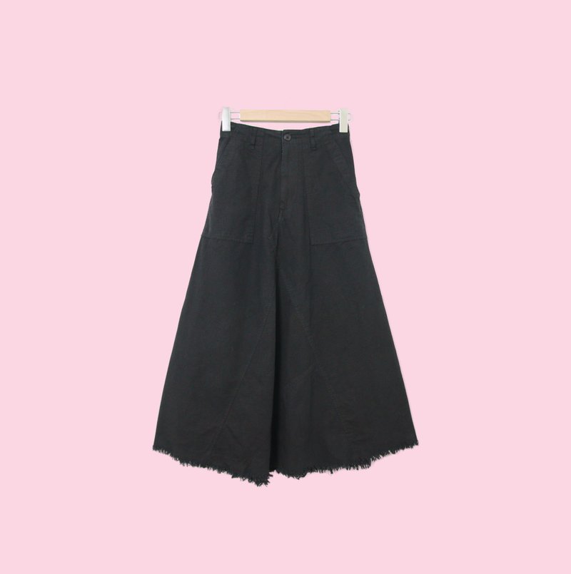 Back to Green-復古丹寧長裙32.5-39腰可穿//ds-10 vintage skirt - 裙子/長裙 - 棉．麻 