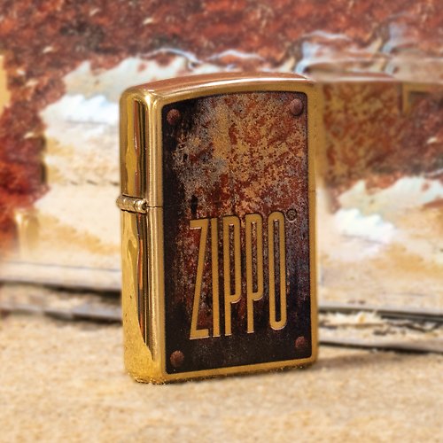 Zippo 【ZIPPO官方旗艦店】 鏽刻鐵牌防風打火機 29879