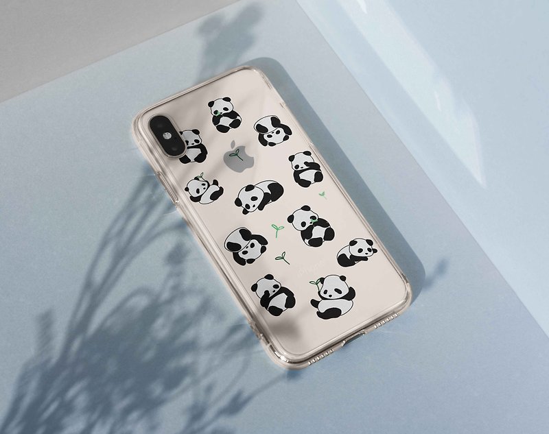 Panda Clear TPU silicone Phone Case phone X 8 8+ 7 7+ S8 plus S7 edge Sony XZ - เคส/ซองมือถือ - ซิลิคอน สีใส