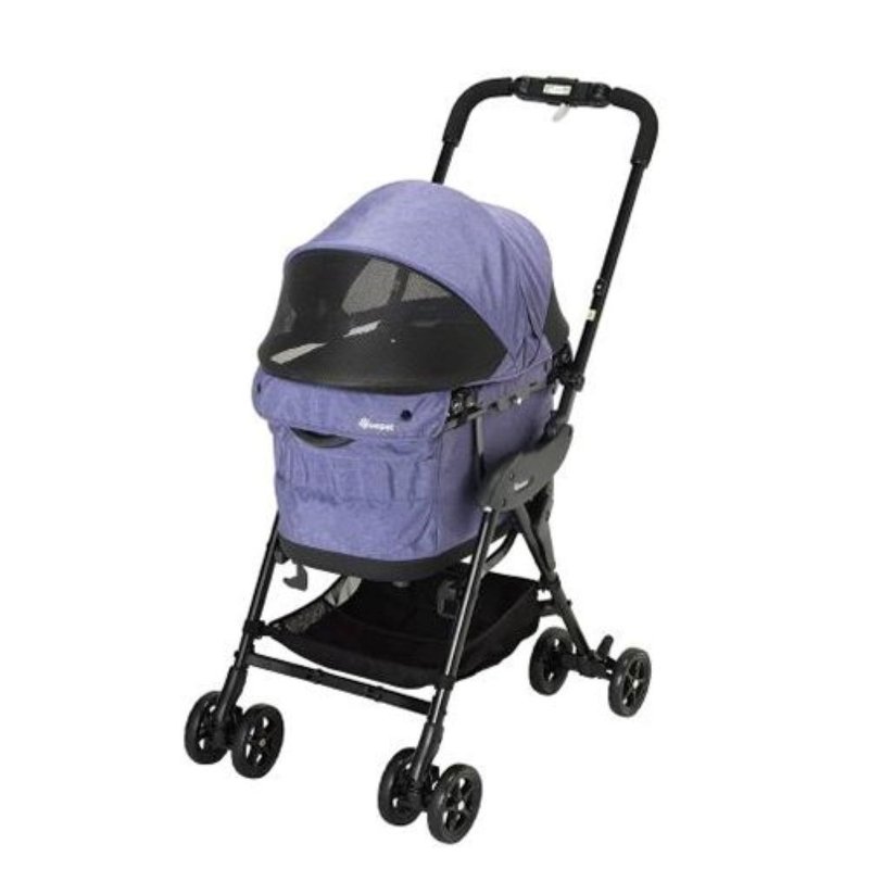 Compet milimili EG Japanese pet stroller (navy blue) - กระเป๋าสัตว์เลี้ยง - วัสดุอื่นๆ สีน้ำเงิน