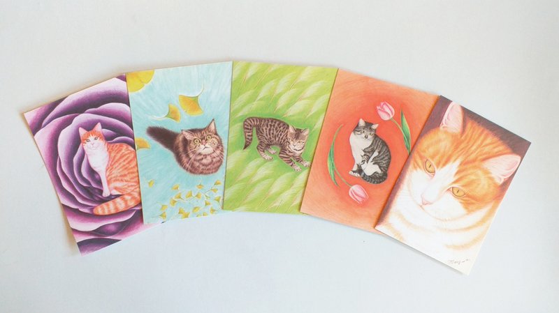 Kitty Color Postcard Set - Cards & Postcards - Paper Multicolor