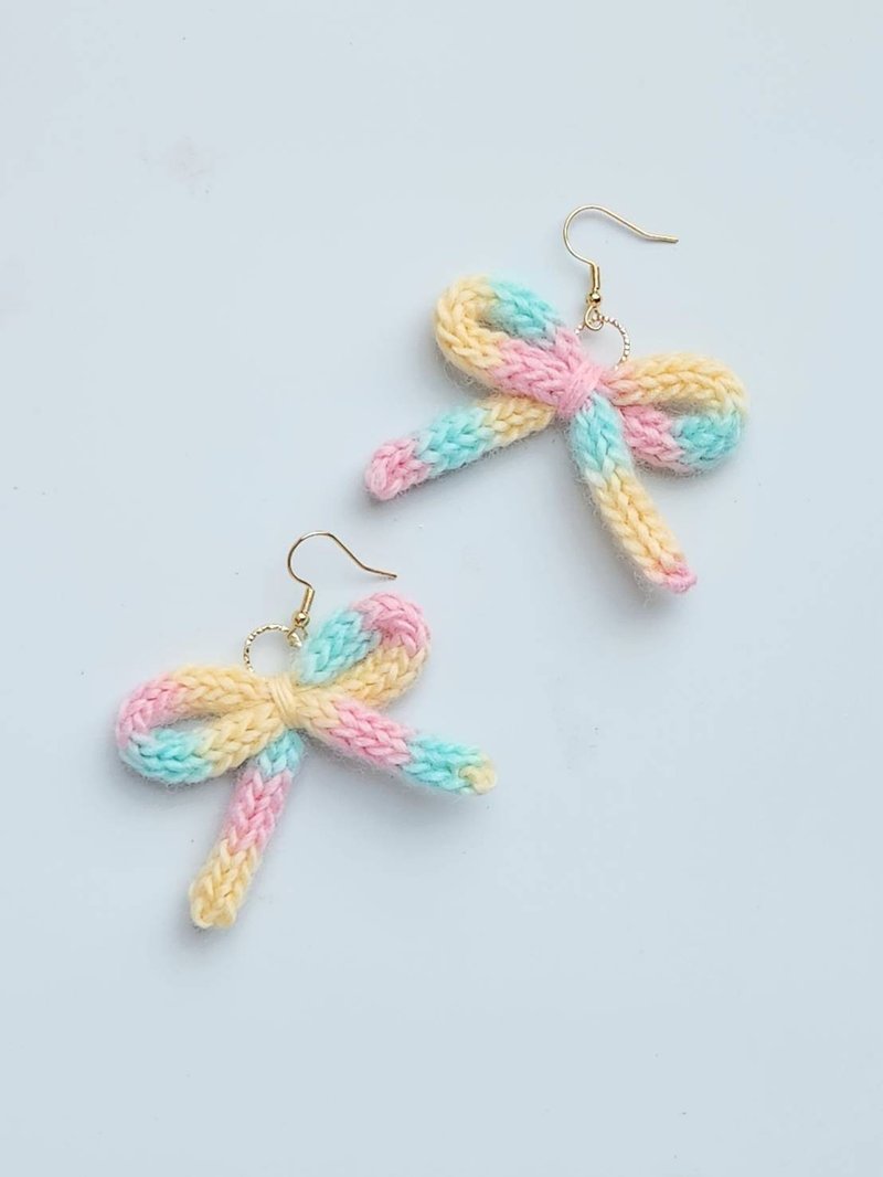 Japanese gauze wire earrings - ต่างหู - ไนลอน สีดำ