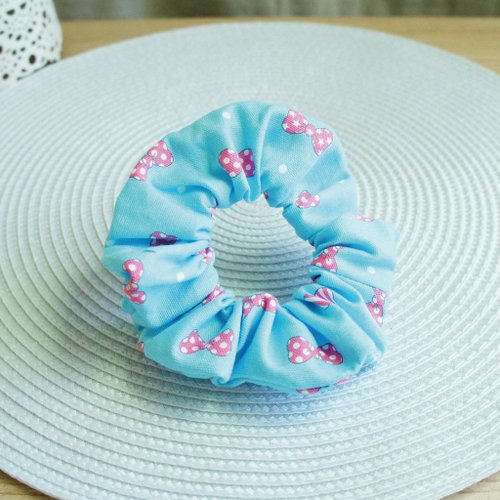 Lovely 樂芙妮 Lovely日本布【點點蝴蝶結髮束】大腸圈、藍