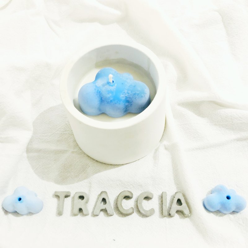 Scented Series - Little Cloud Concrete Candle / Matte White - Candles & Candle Holders - Cement White