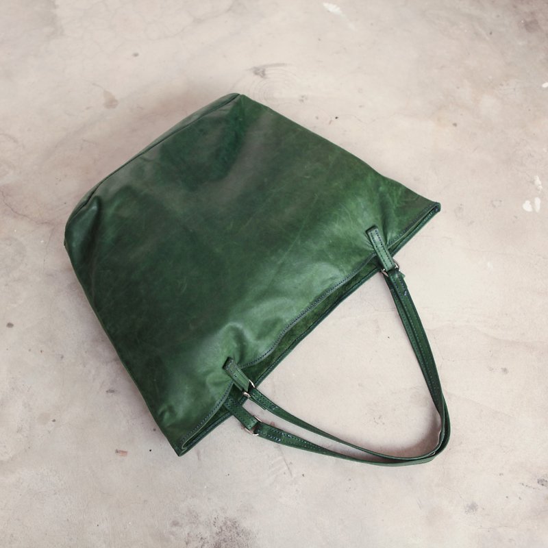 02. Hand-stitched leather shoulder bag - Messenger Bags & Sling Bags - Genuine Leather 