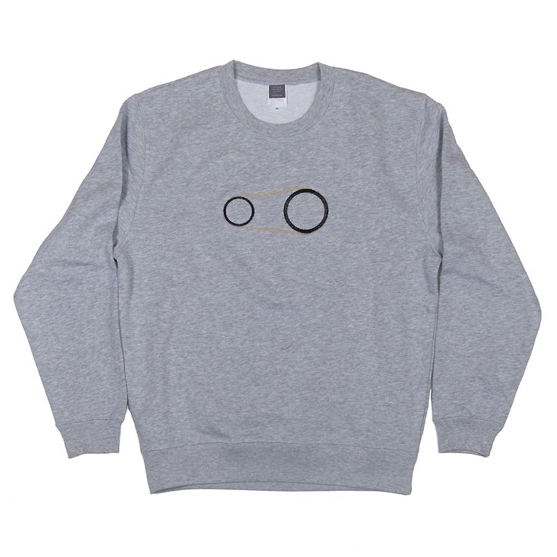 Gear embroidery sweatshirt unisex S ~ XL size Tcollector - เสื้อผู้หญิง - ผ้าฝ้าย/ผ้าลินิน สีเทา