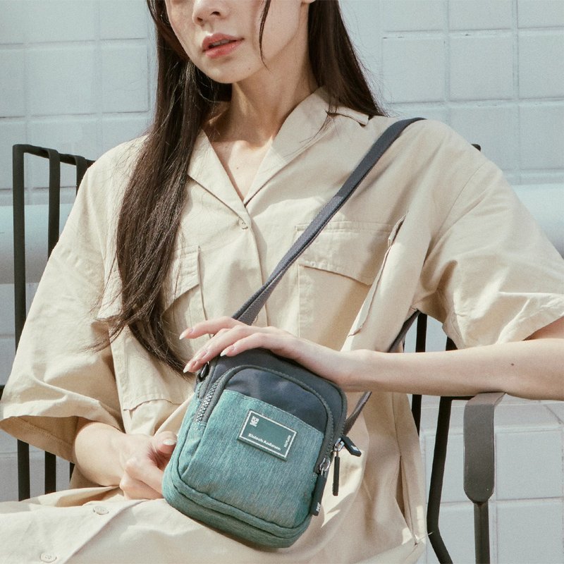 【Kinloch Anderson】Macchiato Multifunctional Mezzanine Small Side Bag-Green - กระเป๋าแมสเซนเจอร์ - ไนลอน สีเขียว