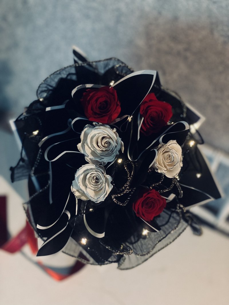 Spray Series-Unchangeable Love-Eternal Rose Bouquet - Dried Flowers & Bouquets - Plants & Flowers 