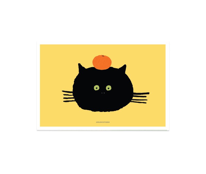 Blacky card (A5/A6) - 卡片/明信片 - 紙 黃色