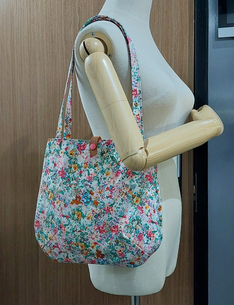 [MY. Handmade] side backpack / tote bag ~ Hua Hua Hua - Handbags & Totes - Cotton & Hemp Multicolor