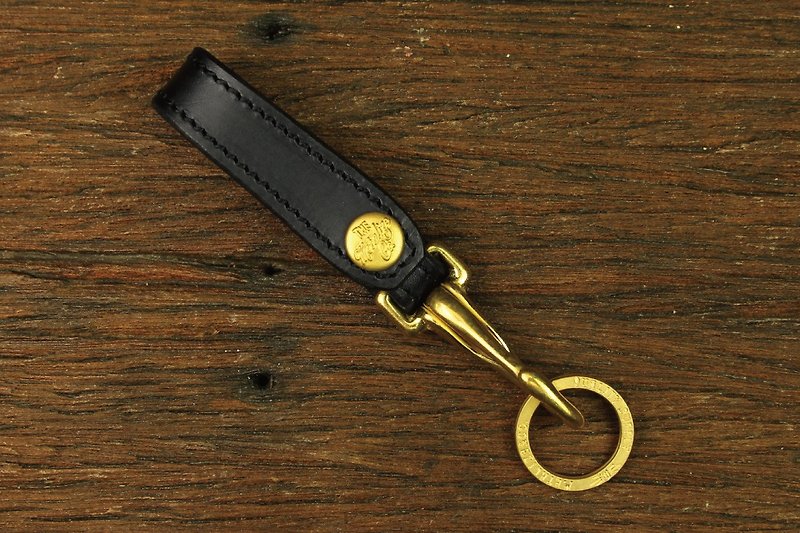 "Standard Storage" Leather Keychain TYPE-2 - ที่ห้อยกุญแจ - หนังแท้ สีดำ
