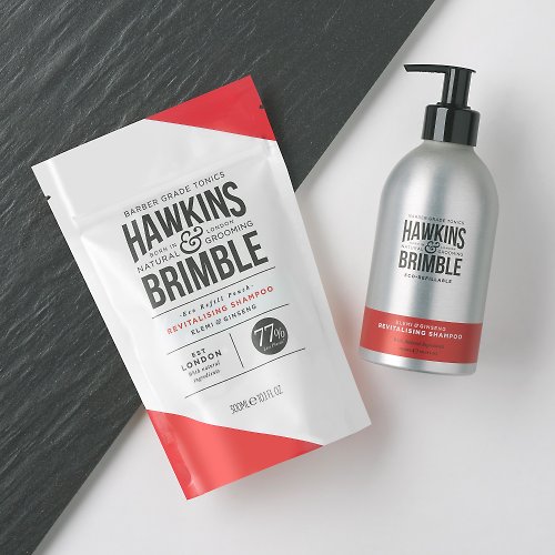 Hawkins & Brimble 英國霍金斯 專業男士理容 台灣總代理 B5生薑洗髮露 300ML