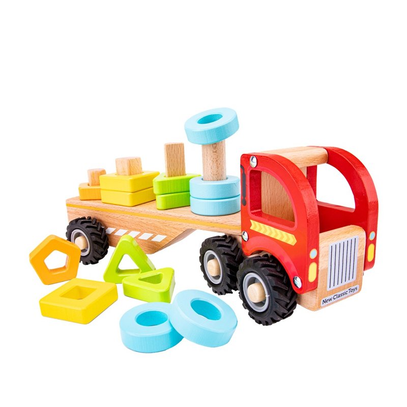 [Netherlands New Classic Toys] Shape Cognition Learning Truck-11965 - ของเล่นเด็ก - ไม้ 