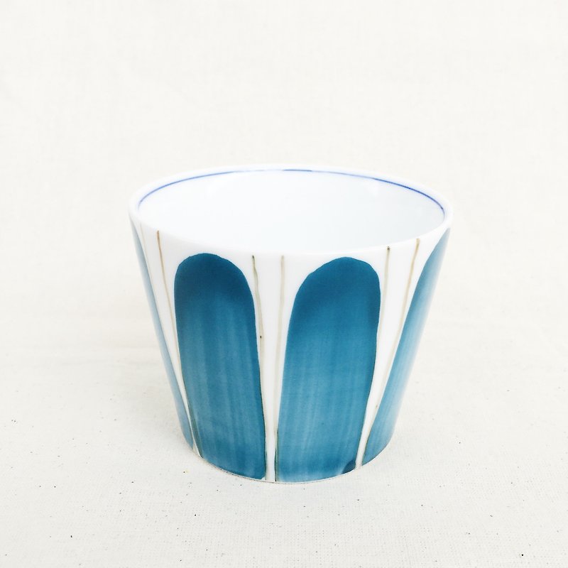 手作りの磁器カップ - ブルーブラシ - 急須・ティーカップ - 磁器 ブルー