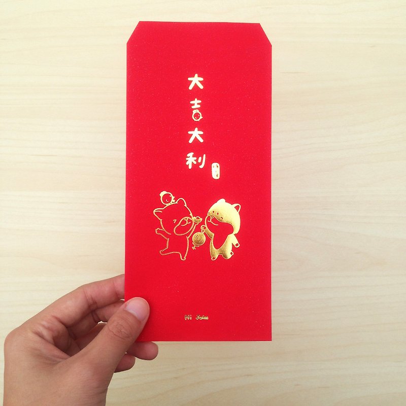 幸運|ブロンズ赤い封筒（5） - ご祝儀袋・ポチ袋 - 紙 レッド