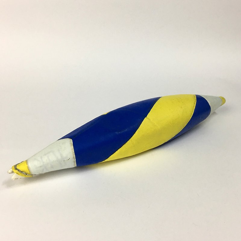 Volleyball x zipper bag / fifth ball version / quarter - mikasa yellow blue white section number 002 - กล่องดินสอ/ถุงดินสอ - ยาง สีเหลือง