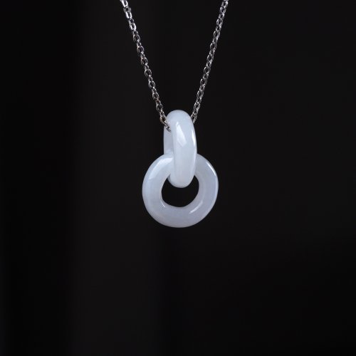 瓔珞珠寶盒 E.L.Jewelry Box 【永恆同心】冰糯種翡翠同心圓吊飾 | 天然緬甸翡翠A貨 | 送禮