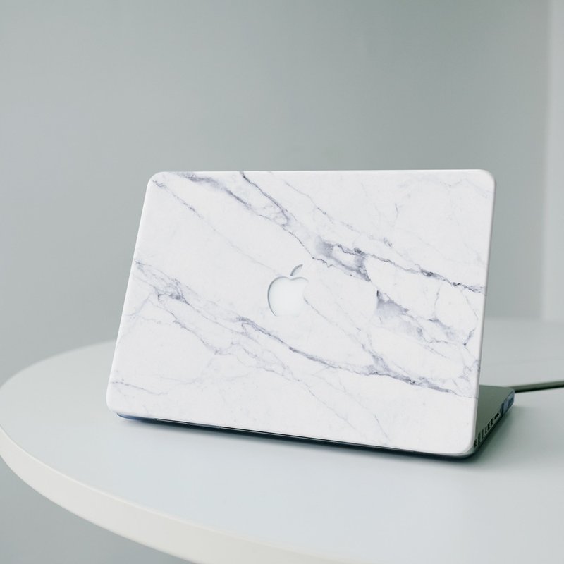 香港品牌 Sell Good 原創大理石紋理 MacBook 保護殼 - 雪花白 - 平板/電腦保護殼/保護貼 - 其他材質 白色