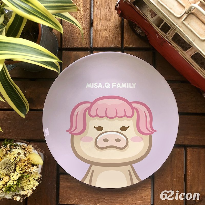 Misa-萌萌的粉圓-8吋骨瓷盤 - 碟子/醬料碟 - 瓷 多色