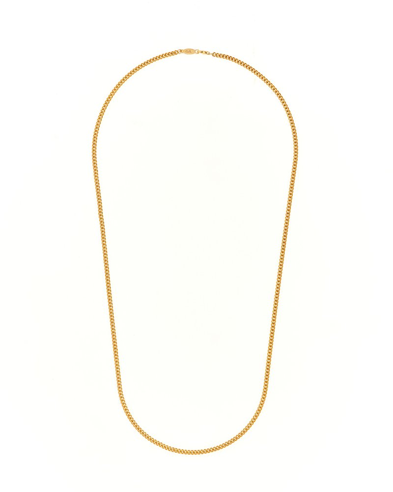 OA CURB CHAIN (Gold Plated) - Necklaces - Sterling Silver Gold