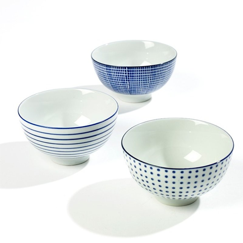 [ベルギー]フィーリングSERAX手描きの青と白釉ボウル中国の食事 - 茶碗・ボウル - 陶器 ホワイト