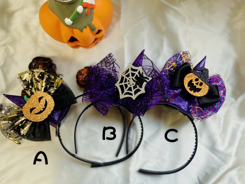 Handmade witch hat headband/Halloween headband - ที่คาดผม - วัสดุอื่นๆ 