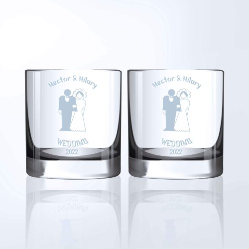 Design Your Own Wine 香港酒瓶雕刻禮品專門店 Text Art |結婚禮物—訂製個性化婚禮威士忌對杯|雕刻