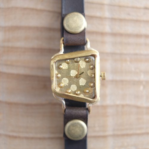 受注生産】まるい時計 w-shima gold n R005 - ショップ hallie 腕時計