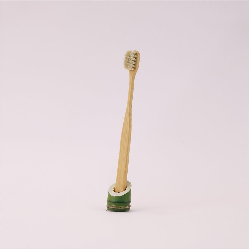 Vitality Bamboo Toothbrush Series-Vitality White Horse and Bamboo Toothbrush (two sets) - อื่นๆ - ไม้ไผ่ สีนำ้ตาล