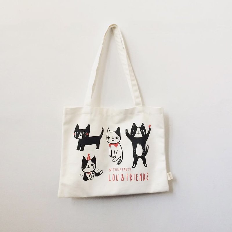 Cat Tote Bag - Briefcases & Doctor Bags - Other Materials White