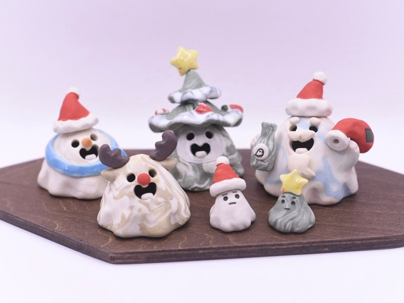 クリスマスおばけ - 人形・フィギュア - 陶器 